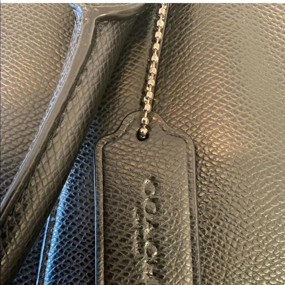Coach Black Leather Crossbody Duffel Bag - Picture 4 of 5